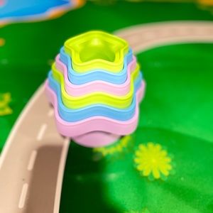 Green Toys Stacker Stacked Cups Star Shaped Green Blue Purple